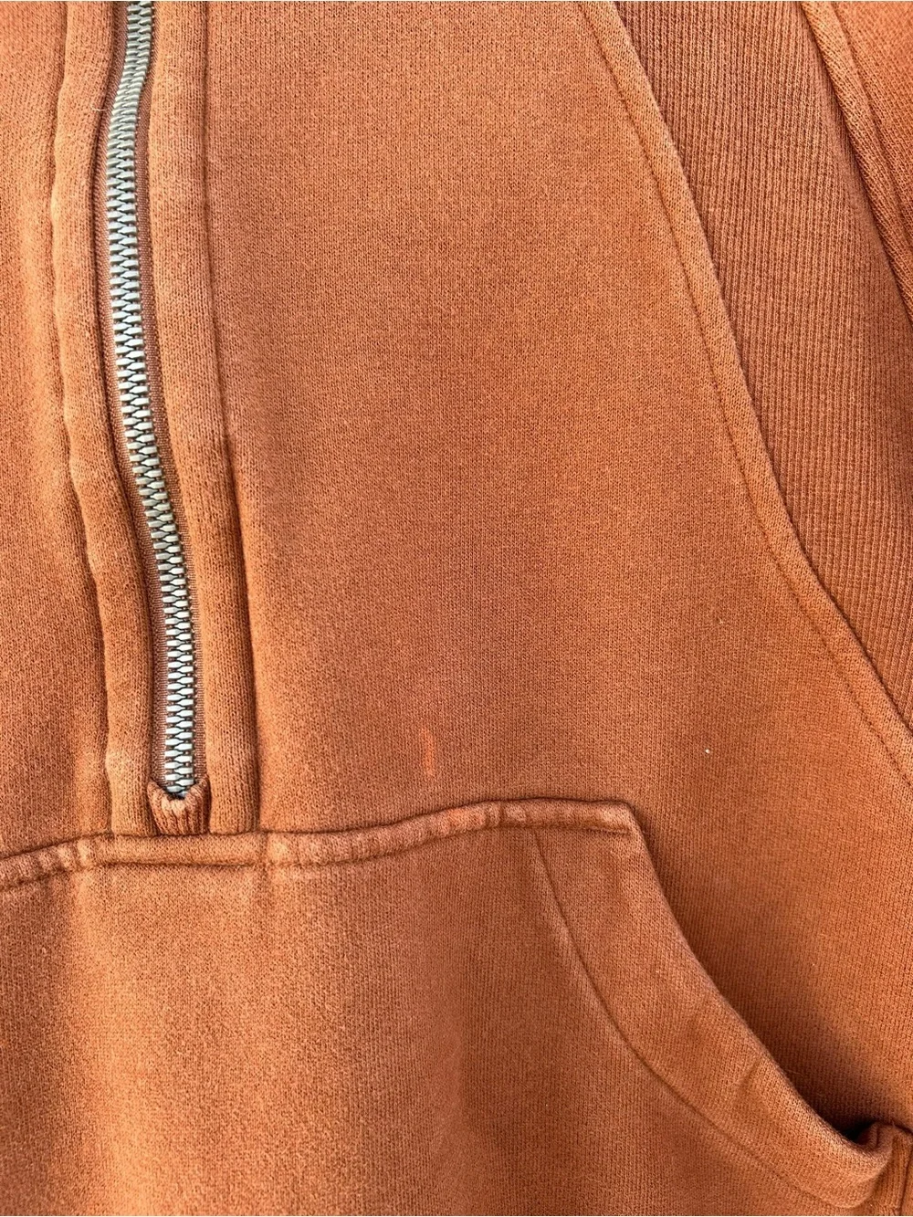 Lululemon Scuba Oversized 1/2 Zip Cropped Hoodie - Copper Brown - Size XS/S